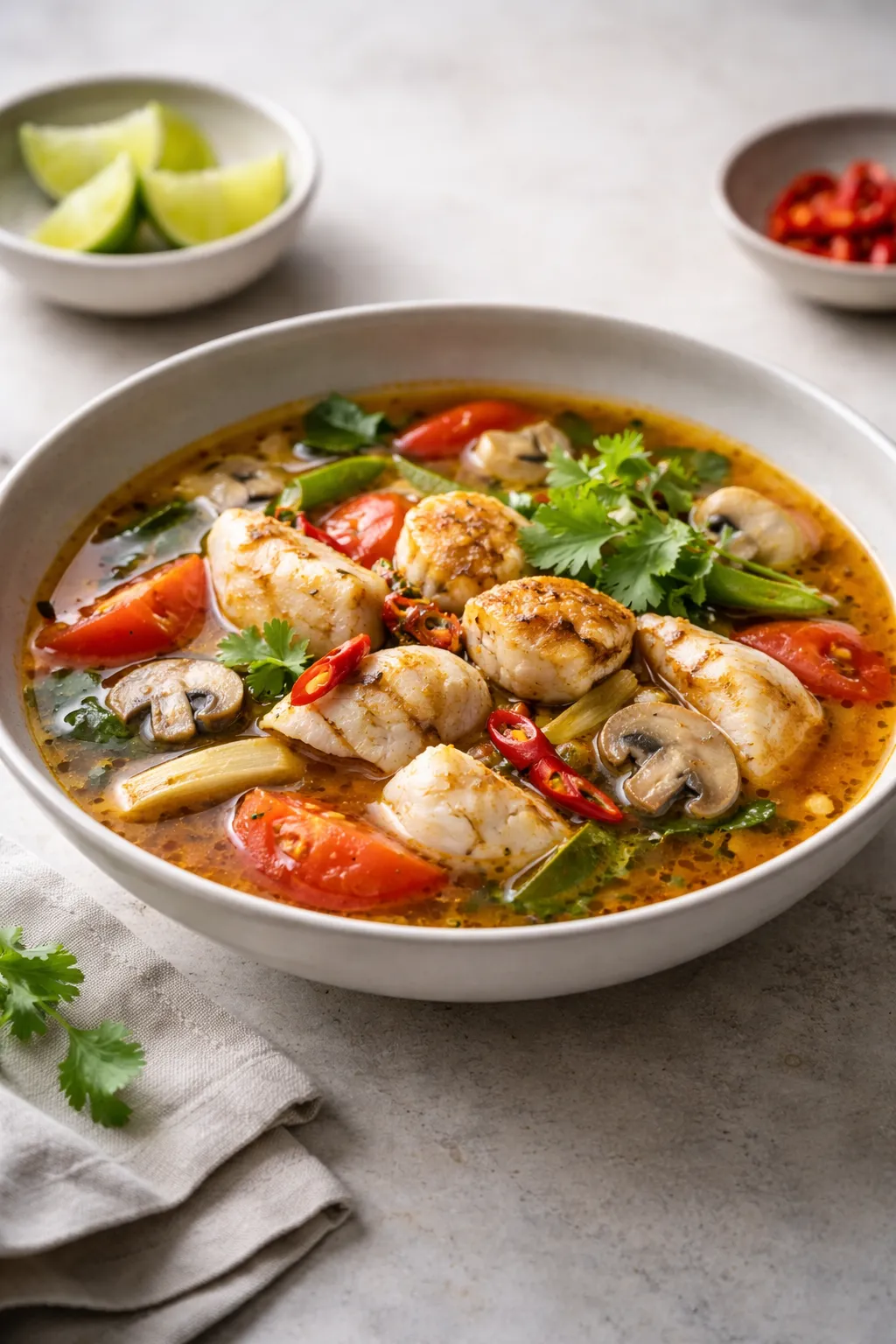 Soupe de poisson thaïlandaise Tom Yam Pla – Recette épicée et parfumée
