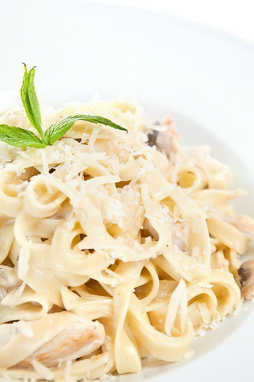 Tagliatelle au poulet et champignons