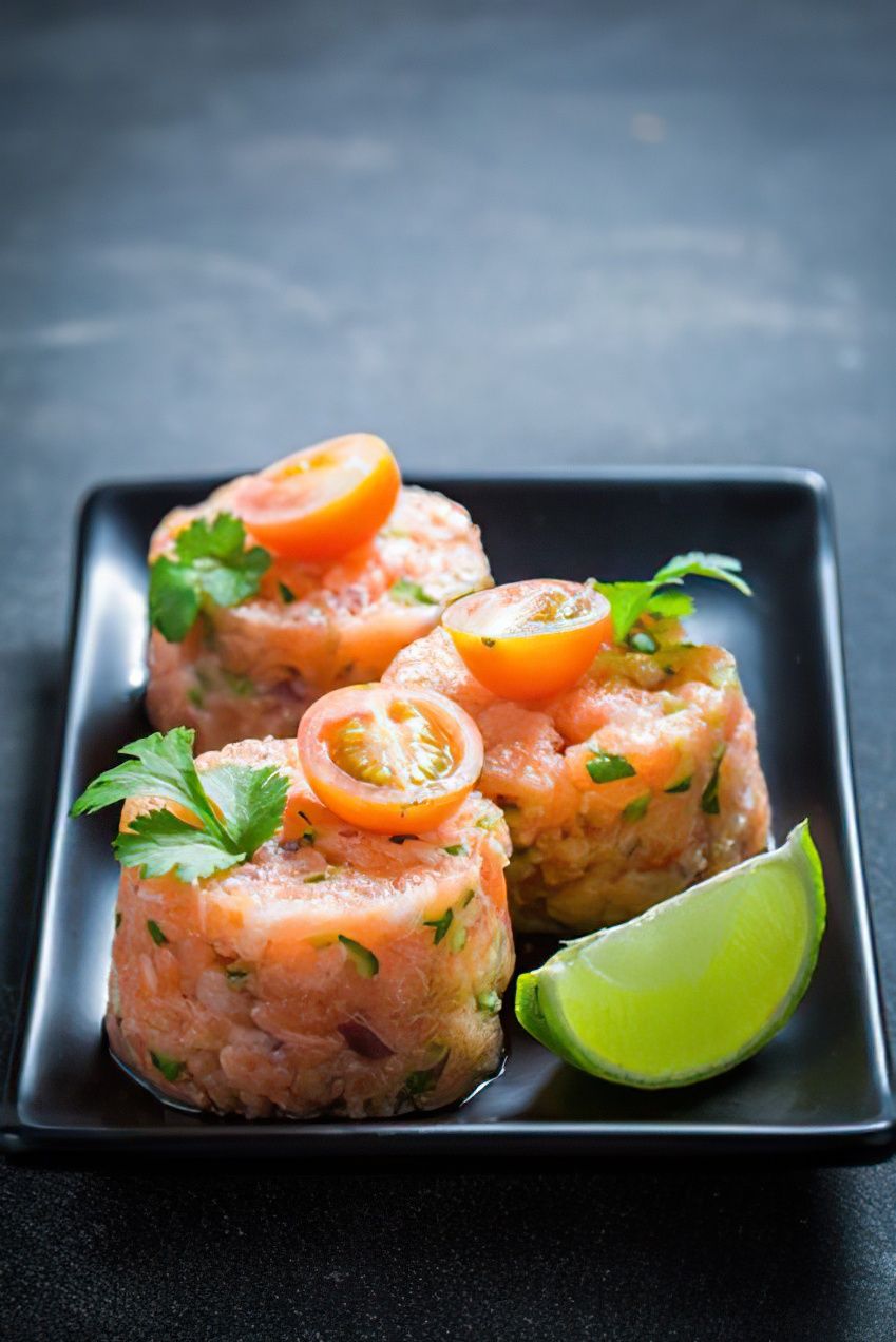 Tartare aux deux saumons