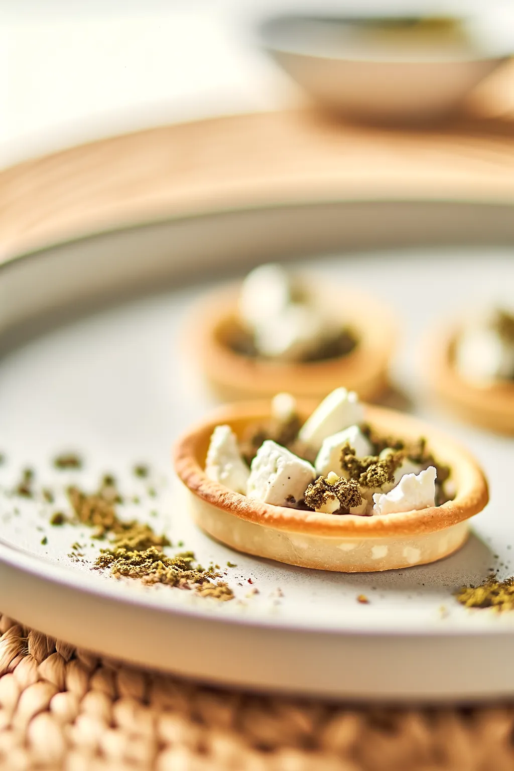 Tartelette au zaatar et fromage de chèvre