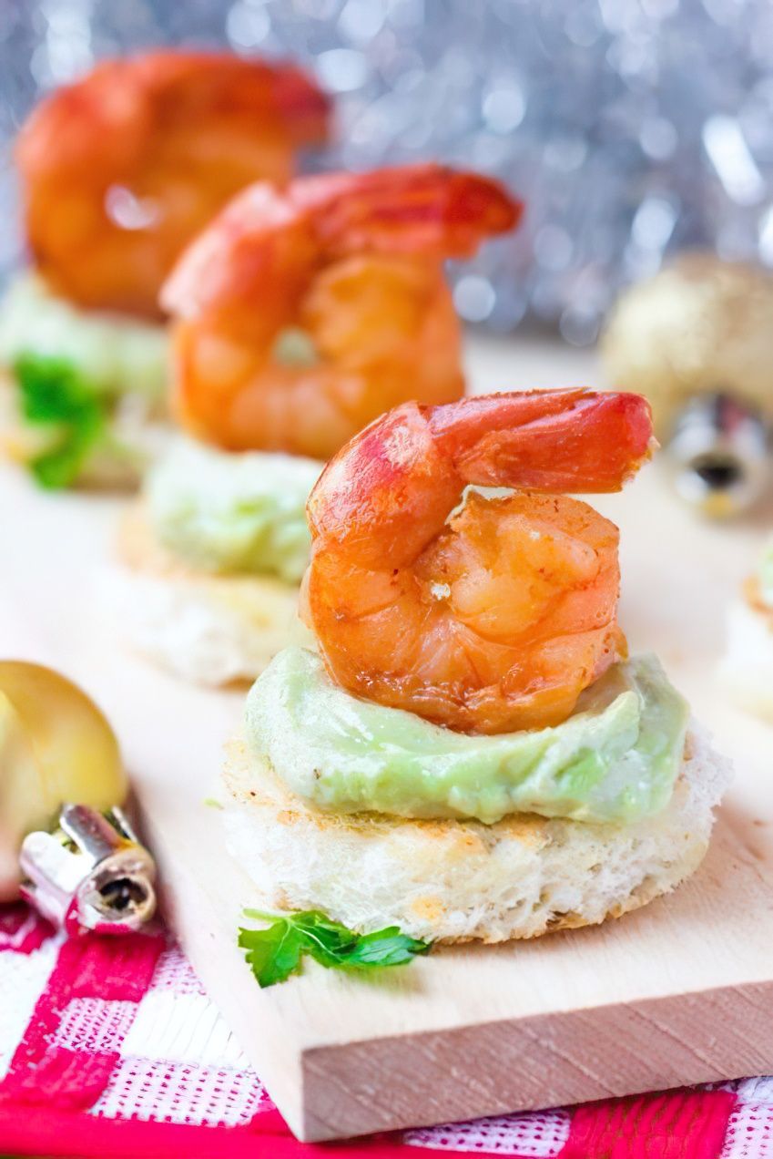 Toasts avocat crevettes