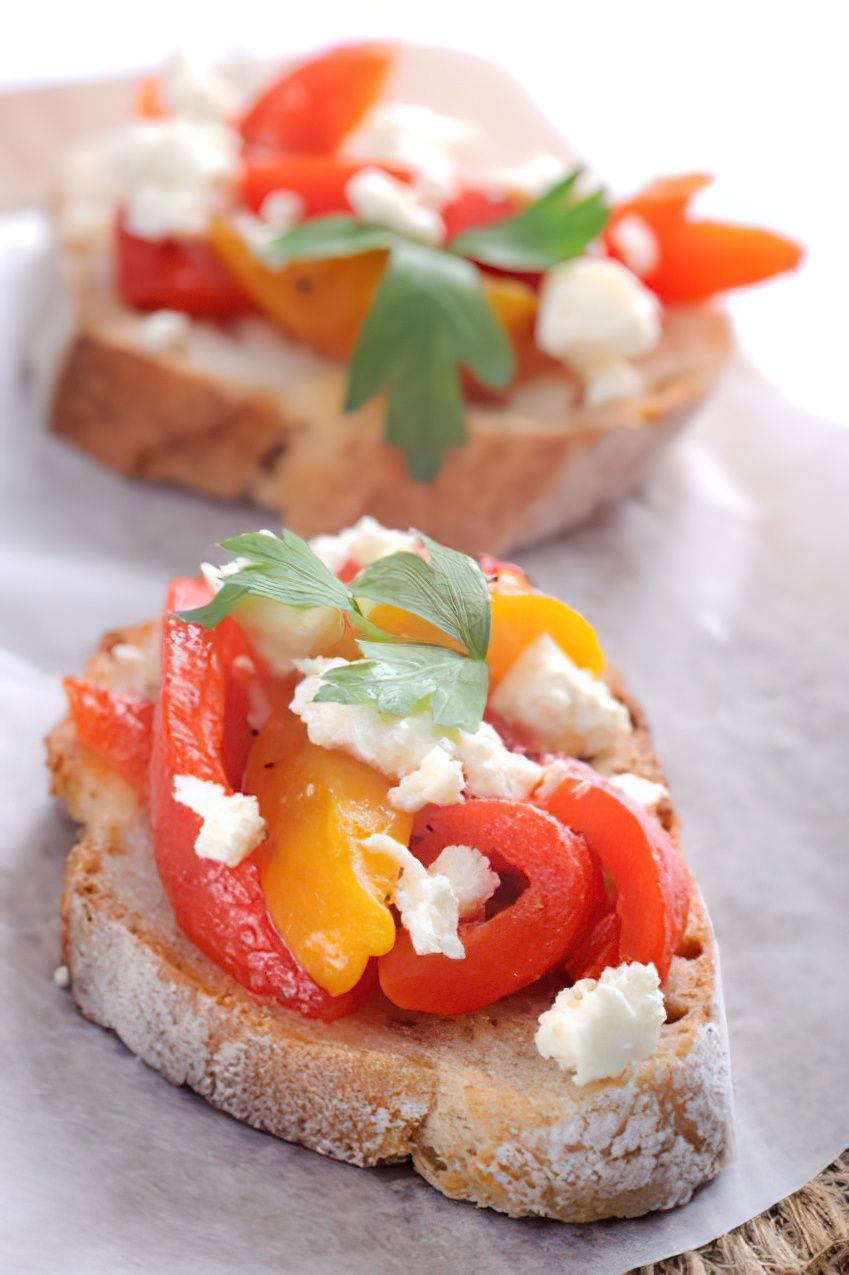 Toasts apéritifs aux légumes