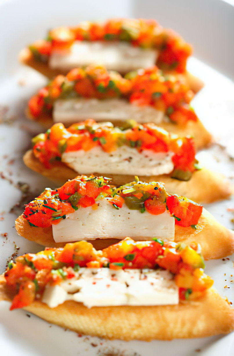 Toasts chèvre et tomates