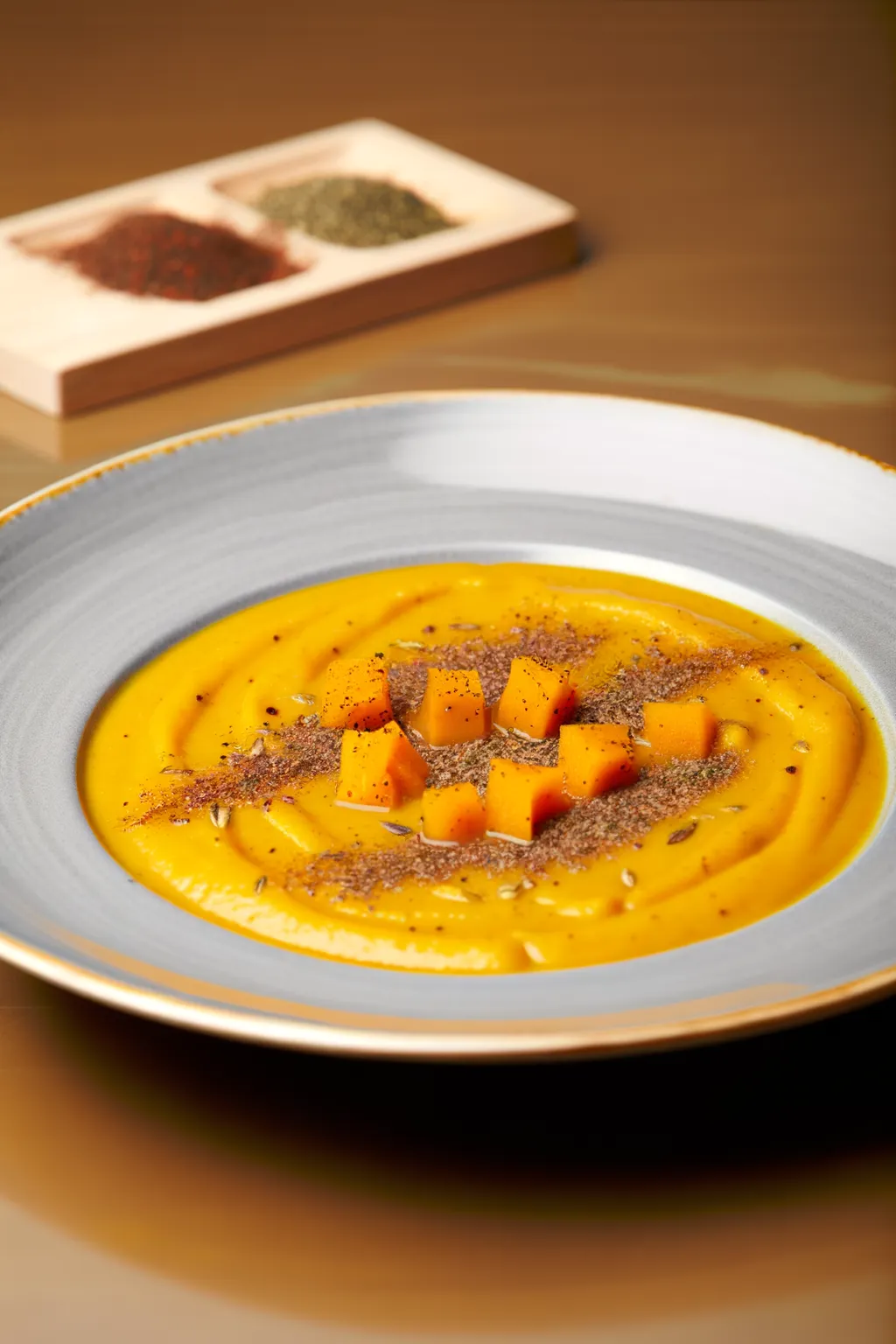 Velouté de courge butternut au zaatar et sumac