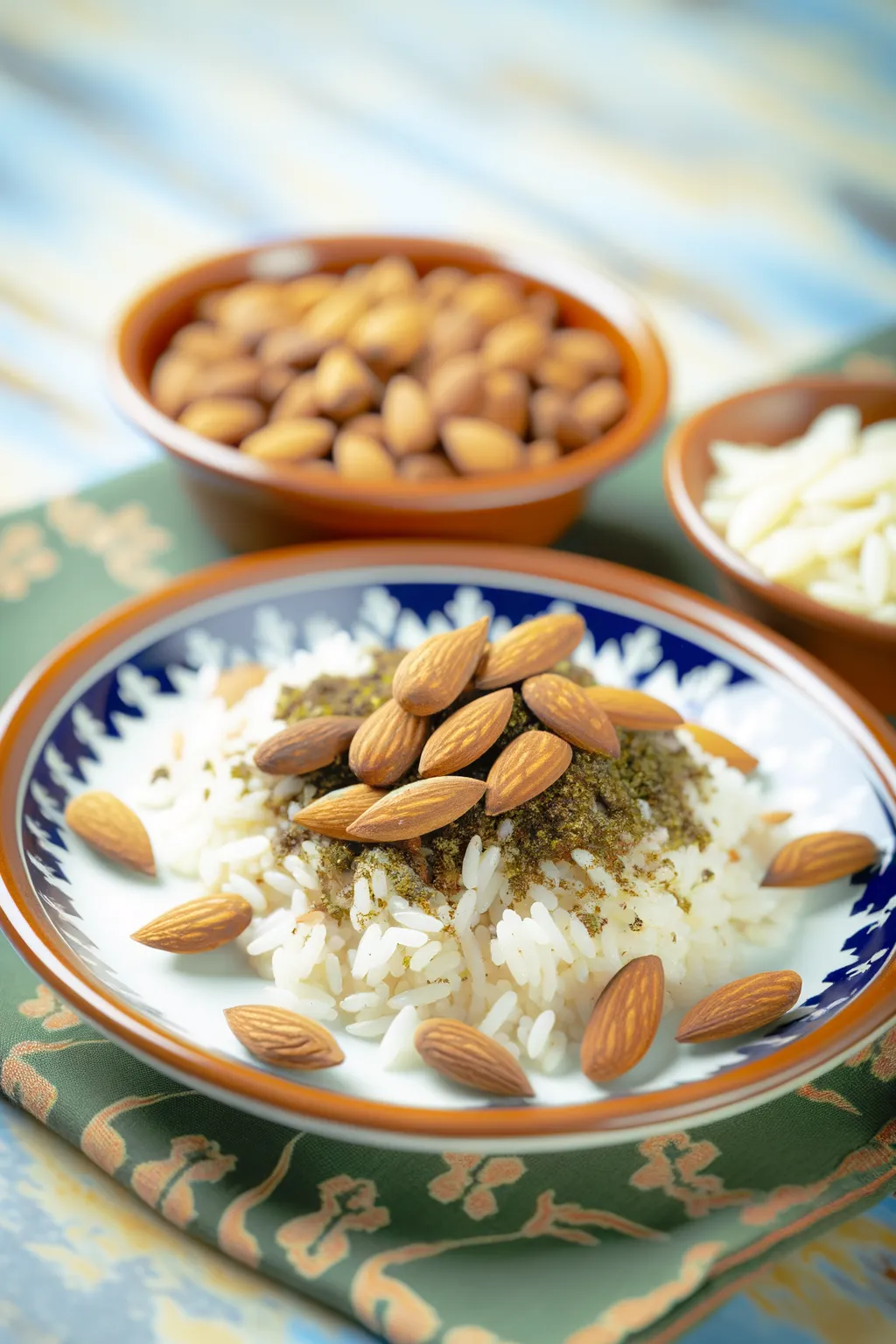 Zaatar et riz aux amandes